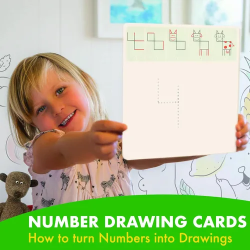 Miniatura 4 de MD CREATIVE Actividad de aprendizaje: juego educativo de dibujo con números, perfecto para niños, preescolares que aman los juguetes, actividades