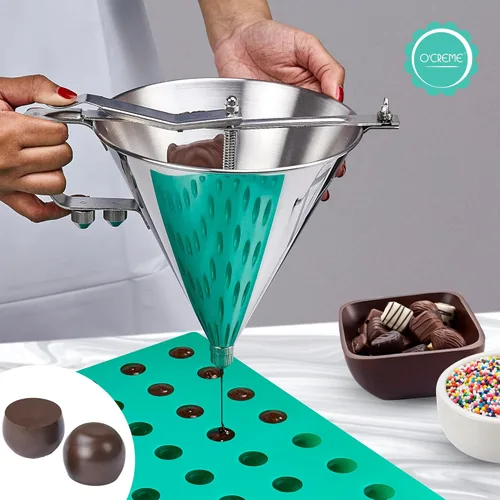Miniatura 2 de O'Creme Molde redondo de silicona para trufas de chocolate, ganache, gelatina, pralinés y caramelos (0.984 in de diámetro x 0.984 in de alto)