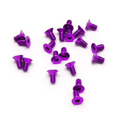 Miniatura 22 de 20 tornillos avellanados M3 6063 de aluminio hexagonal (colores anodizados) (0.236 in, 0.394 in, 0.630 in, 0.787 in) (M3 x 0.236 in, negro)