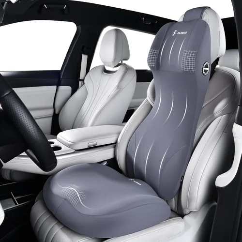 Miniatura 17 de FLORICH Cojín para Asiento de Automóvil y Almohada de Reposacabezas con Soporte Lumbar de Espuma Viscoelástica Cojín Ergonómico para Automóvil