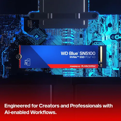 Miniatura 8 de WD Blue SN5100 SSD NVMe de 500 GB - M.2 2280, PCIe Gen 4.0, unidad interna de estado sólido - Velocidades de lectura de hasta 6,600 MB/s