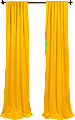 Miniatura 8 de LA Linen paquete de dos telones de popelina con poliéster de 96 pulgadas de alto x 58 pulgadas de ancho. Fabricado en Estados Unidos.