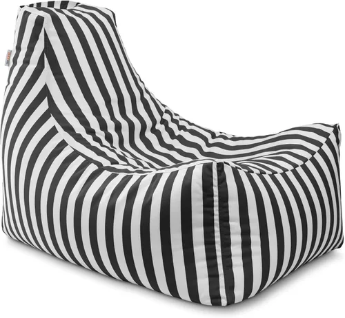 Miniatura 7 de Jaxx Juniper - Puf para exteriores, silla de patio y sala junto a la piscina, rayas blancas y negras