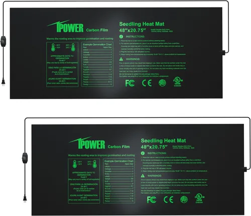 Miniatura 12 de iPower Alfombrilla térmica duradera e impermeable para plántulas, almohadilla hidropónica cálida para un inicio eficiente de semillas, uso