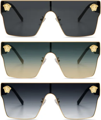 Miniatura 4 de Allarallvr Gafas de sol cuadradas de gran tamaño para mujeres hombres vintage de moda clásica gafas de sol de sol para mujer AR82087