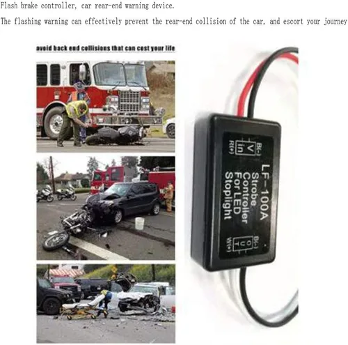 Miniatura 4 de Controlador de flash controlador estroboscópico módulo intermitente para luz LED de freno de coche (LF-100A)