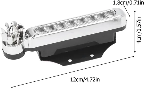 Miniatura 2 de 2 luces de circulación diurna, 8 LED, impermeables, alimentadas por energía eólica, para exteriores, luz diurna para automóvil, para automóviles
