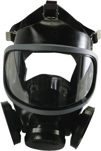 MSA 471286 Respirador Comfo Ultra-Twin Series Full Facepiece – Tamaño: Mediano, Estilo del arnés: Hycar, Doble Puerto, Máscara de Gas Reutilizable,