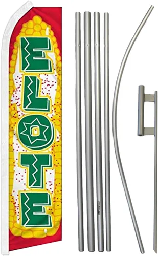 Miniatura 9 de Elote Asado King Size Swooper - Letrero de bandera