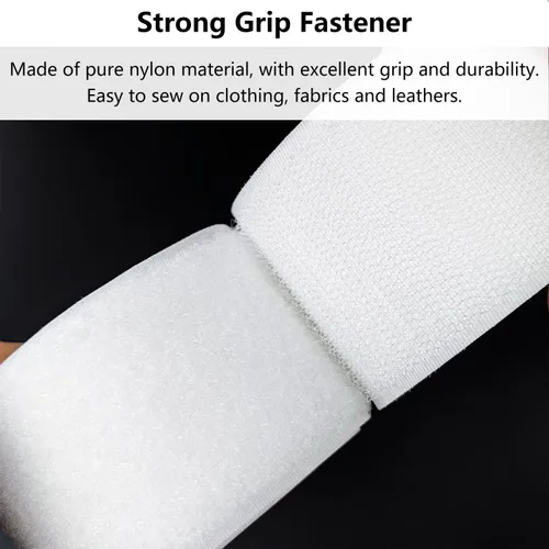 Miniatura 5 de Matenf Tiras de velcro para coser, 2 pulgadas de ancho, fáciles de coser, excelente agarre, no adhesivas, cinta entrelazada, cinta de gancho y bucle