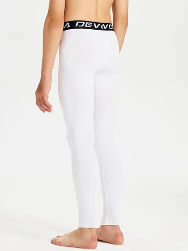 Miniatura 3 de DEVOROPA Leggings de compresión para niños y jóvenes, mallas deportivas con forro polar térmico