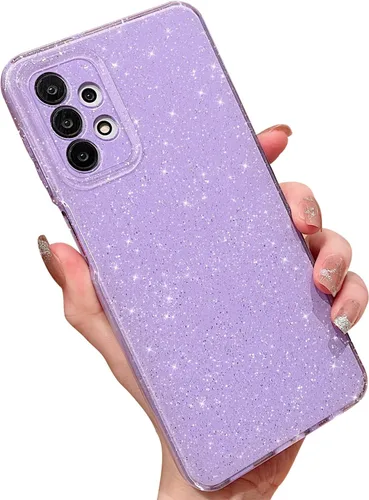 Miniatura 65 de MINSCOSE Funda compatible con Samsung Galaxy A14 5G, bonita funda delgada con purpurina fina, a prueba de golpes, de TPU para mujeres y niñas