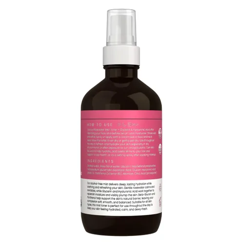 Miniatura 9 de Spray de agua de rosas y glicerina, hidratante y refrescante para rostro y cabello, tónico facial con ácido hialurónico para calmar, suavizar