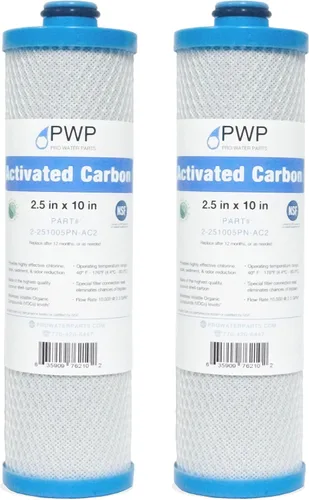 Miniatura 7 de Filtro de agua RV Bloque de carbón activado Cartucho de Push-Nipple OEM 2.5 x 10" para carcasa RCS/FR1 Sustituye a KW1 y FRE-10-BN