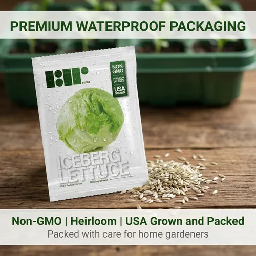 Miniatura 4 de 500 semillas de lechuga iceberg para plantar, semillas de vegetales de primera calidad cultivadas en Estados Unidos sin OMG para plantar jardín