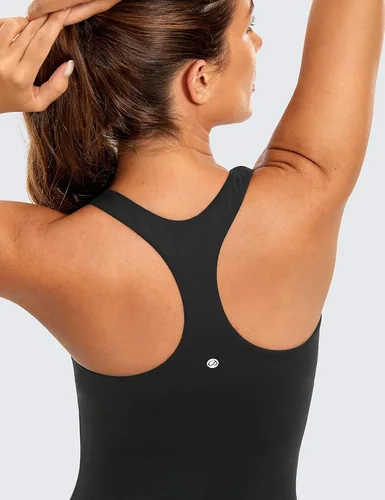 Miniatura 3 de CRZ YOGA Butterluxe - Camiseta sin mangas de espalda cruzada para mujer, con relleno, atlética, de elastano, con brasier integrado