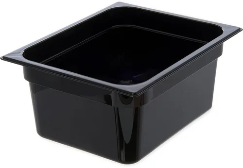 Carlisle FoodService Products StorPlus Contenedor de almacenamiento de alimentos, bandeja de alimentos de tamaño medio para servir y almacenar Negro