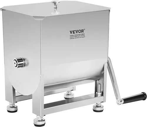Miniatura 9 de VEVOR - Batidora manual de carne, tanque fijo de 10 L, batidora de mano de acero inoxidable resistente para carne molida y salchicha, capacidad