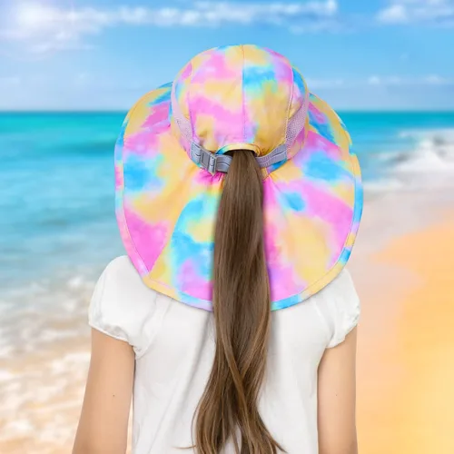 Miniatura 151 de Sombrero de sol para niños, protección UV, unicornio, verano, playa, jugar con ala ancha, solapa para el cuello para niñas y niños