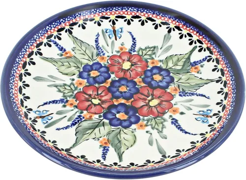 Miniatura 9 de Blue Rose - Plato de postre de ballina azul, 7.5 pulgadas de diámetro, hermoso plato para pasteles, aperitivos o aperitivos