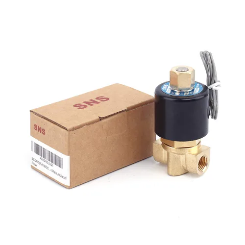 Miniatura 2 de SNS DC12V 1/4" válvula electromagnética eléctrica de latón del NPT agua normalmente abierta, aire, diesel 2WK025-N08