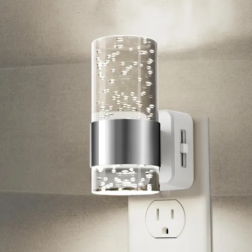 Miniatura 32 de L LOHAS LED Night Lights Plug into Wall, Acrylic Bubble Night Light,Dimmable Nightlight with 0-100 LM, 3000K Plug in Night Light with Dusk to Dawn