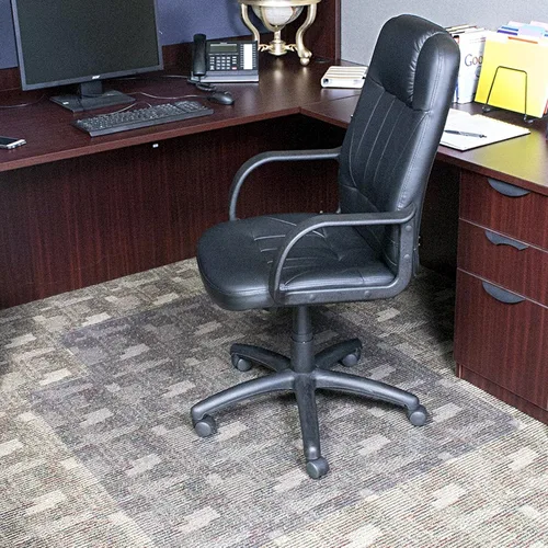 Miniatura 2 de Dimex Tapete de alfombra de oficina de pelo bajo para silla con borde, 45" x 53" x 0.11