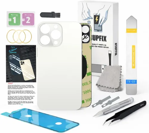 Miniatura 16 de Reemplazo de cristal trasero para iPhone 15Pro Max con herramientas Repir Big Hole OEM Rear Cover Glass Pre-Installed Internal Parts Easier