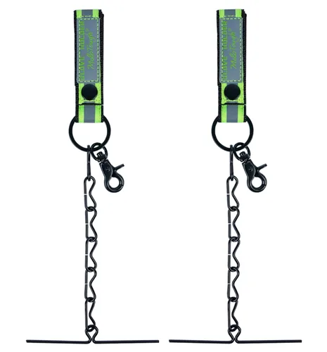 MELOTOUGH Correa de cinta para cinturón de herramientas, portacinta para electricistas con cadena, llavero y mosquetón con gatillo (Verde