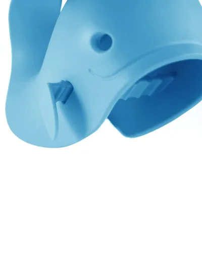 Miniatura 4 de Skip Hop Cubierta para boquilla de baño para bebé, ajuste universal, color azul MOBY Moby Azul