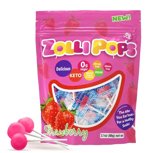 Miniatura 20 de Zollipops Clean Teeth Pops - Paletas sin azúcar, sin colorantes, aptas para dieta cetogénica y diabética, golosinas aprobadas por dentistas