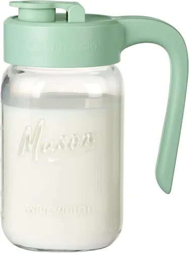 Miniatura 8 de Jarra Mason con Tapa - Jarra de Vidrio Hermética y a Prueba de Fugas con Tapa, Perfecta para Leche Materna, Infusión en Frío y Té de Sol, 2 Quart