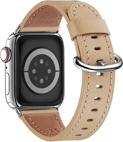 Miniatura 37 de WFEAGL Compatible con Apple Watch Banda 38mm 40mm 41mm para Mujeres, Correa de Cuero de Grano Superior para iWatch Ultra SE & Series 9 8 7 6 5 4 3