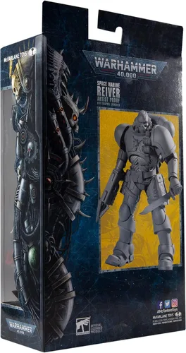 Miniatura 4 de McFarlane Toys Warhammer 40,000 Space Marine Reiver (a prueba de artista) con lanzador de grapnel y base de 7 pulgadas figura de acción