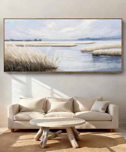 Miniatura 11 de Arte de pared para baño, decoración costera, barco náutico en la playa, lienzo con imagen de gaviota del océano, paisaje marino, arte de granja