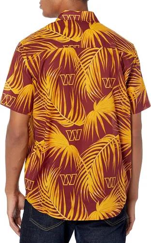 Miniatura 2 de Washington Commanders SMU - Camisa floral con botones para hombre, talla L