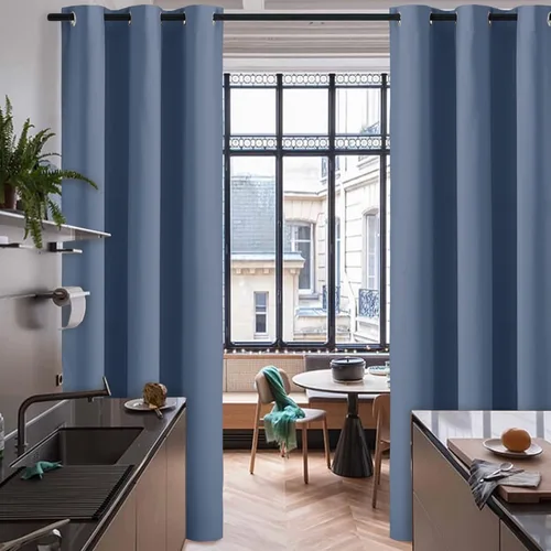 Miniatura 102 de RYB HOME - Cortinas extralargas de privacidad, para bloquear luz, de techo a suelo, para comedor, oficina, sala de estar, cine en casa, patio, 8.3