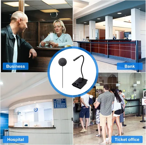 Miniatura 2 de CallToU Sistema de intercomunicación de altavoz de ventana e intercomunicador de contador para banco, hospital, oficina, tienda, estación
