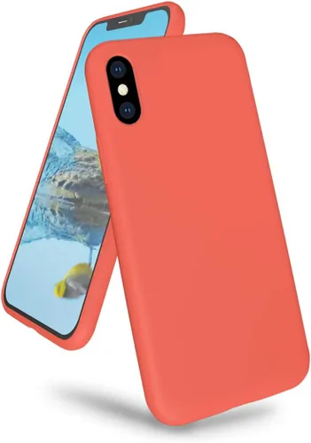 Miniatura 13 de Compatible con iPhone Xs Max de 6.5 pulgadas, funda de goma de gel de silicona líquida con forro de tela de microfibra suave, funda ultradelgada