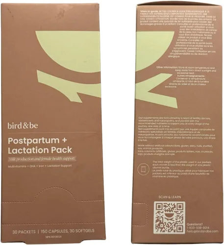 Miniatura 7 de bird&be The Postpartum with Lactation Boost - Vitaminas para apoyar las hormonas, la recuperación y el suministro de leche para la lactancia materna