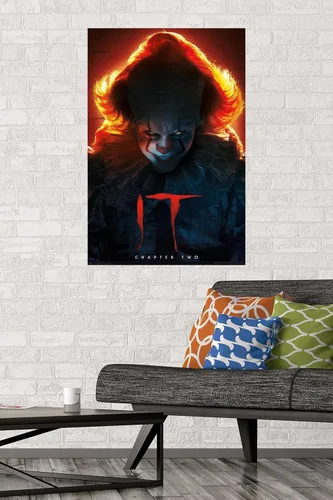 Miniatura 2 de Trends International IT: Capítulo 2 - Póster de pared Evil Glow, 14.725 x 22.375 pulgadas, versión enmarcada de madera de granero