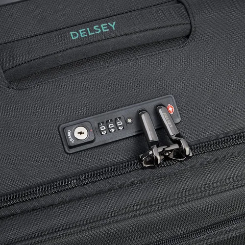 Miniatura 18 de DELSEY PARIS Helium DLX Softside - Maleta expandible con ruedas giratorias, azul marino, a cuadros, mediano de 25 pulgadas