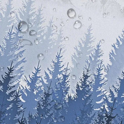 Miniatura 5 de SPXUBZ - Cortina de ducha azul con diseño de bosque, invierno navideño, montaña con niebla, naturaleza, impermeable, decoración de baño, tela