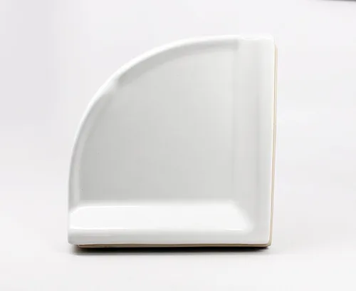 Squarefeet Depot BA780 DALTILE - Estante de ducha esquinero para pared, color blanco, 8-1/2 x 8-1/2 (montaje con clip o adhesivo, no necesita
