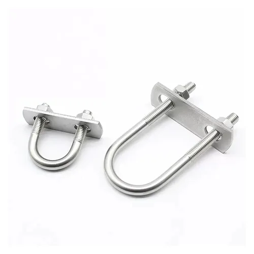 Miniatura 3 de Tornillo extendido en forma de U de acero inoxidable 304/abrazadera de tubo en forma de U con deflector/perno en forma de U/aro cuadrado/aro