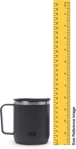Miniatura 3 de ATCUSA Taza interior de acero inoxidable de 10 onzas con asa, taza de viaje al vacío de doble pared, taza con tapa, fabricada en la India, acabado
