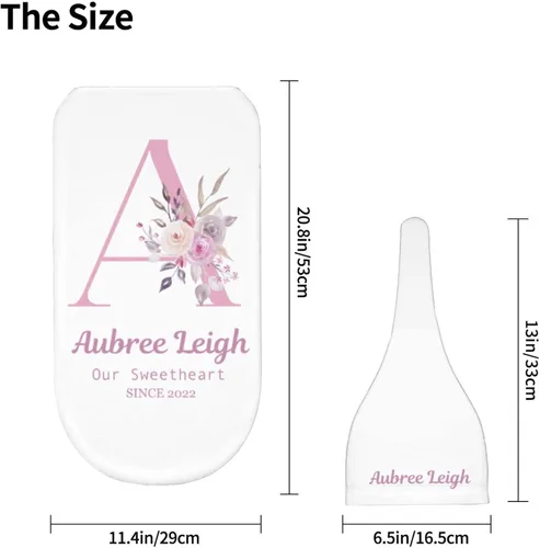 Miniatura 4 de Mantas de bebé personalizadas para niña y niño con nombre, manta personalizada para niñas y niños, regalos para envolver al bebé recién nacido Intial