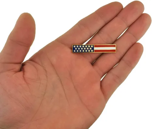 Miniatura 3 de PinMart 's Citation Bar Pin - Oficial de policía bombero y pines militares - Pines de esmalte patrióticos para ceremonias de premiación, banquetes