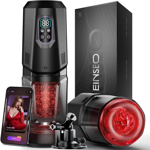 Miniatura 12 de EINSEO AI Sync Masturbador Masculino Juguetes Sexuales para Hombres - Juguetes Sexuales Masculinos para Adultos con 7 Modos de Empuje y 7 Modos