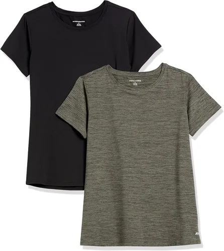 Miniatura 39 de Amazon Essentials Camiseta de manga corta con cuello redondo para mujer, de secado rápido, para entrenamiento, gimnasio, paquete múltiple